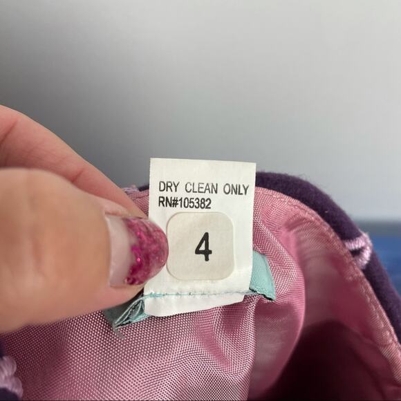 Tocca | Wool Skirt Embroidered Purple Pink 4 - Picture 9 of 9